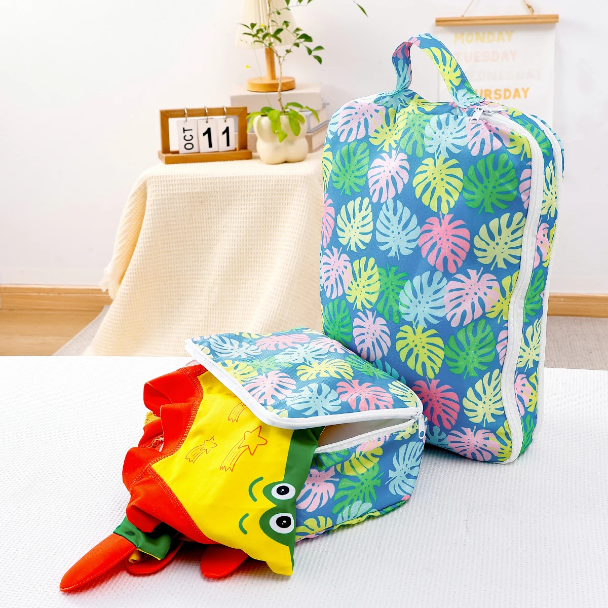 Happyflute 2 uds vainas de pañales para bebés bolsa húmeda de tela húmeda/seca reutilizable lavable almacenamiento de impresión maleta de viaje para la comodidad de la mamá