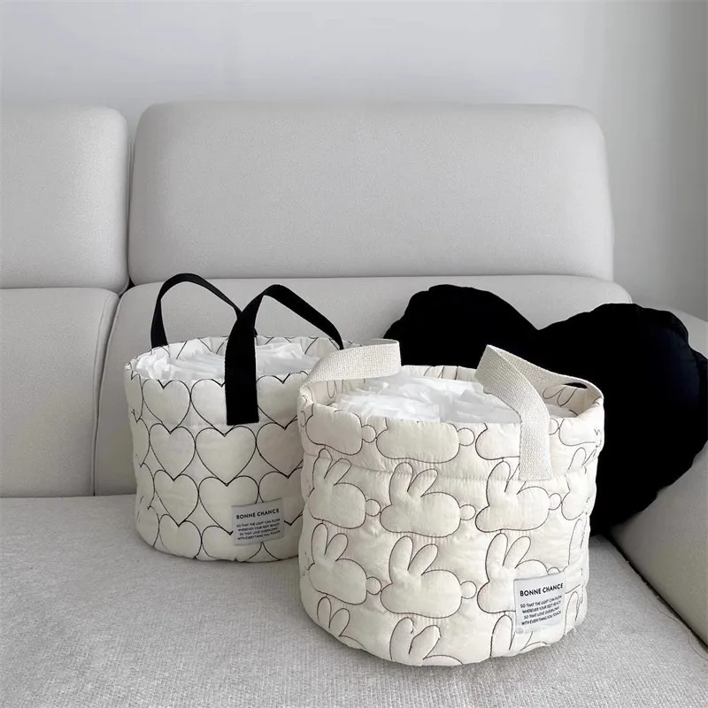 Cesta organizadora acolchada para pañales y juguetes del bebé - imagen 3