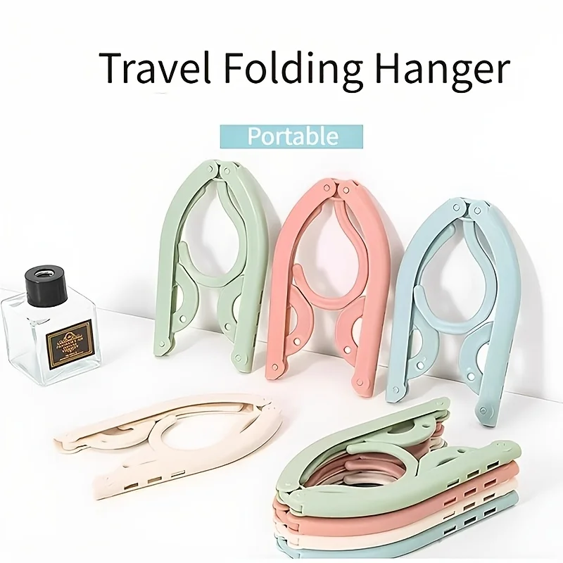 Perchas de viaje plegables portátiles, estantes de secado de ropa que ahorran espacio, ideales para crucero y artículos esenciales de viaje, 10 Uds.