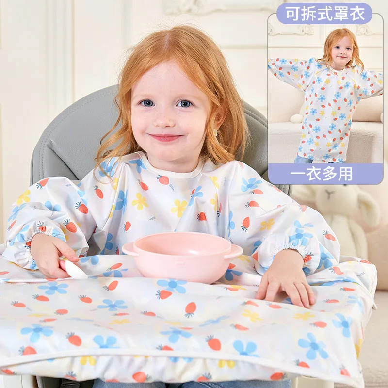 Babero impermeable para bebé con cubierta de mesa y cobertura completa - imagen 2