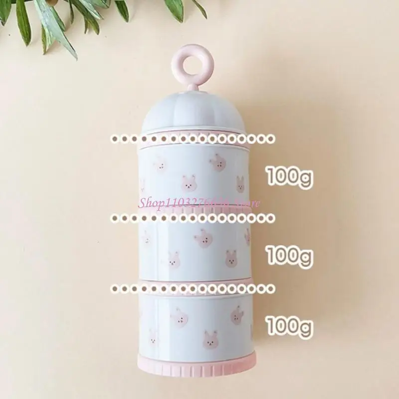 Caja dispensadora fórmula para bebé R6FD, caja dispensadora almacenamiento aperitivos, contenedor dividido portátil - imagen 5