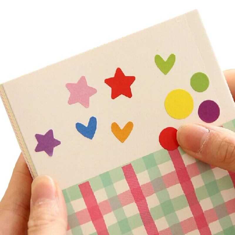Pegatinas coloridas para álbum de recortes, 20 hojas, punto, corazón, letra, estrella, autoadhesivas, pegatinas bonitas de recompensa, regalo divertido para niño y niña ZYF - imagen 4