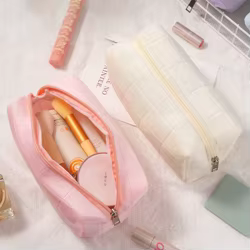 Neceser infantil de felpa para niñas – Bolsa maquillaje con cremallera