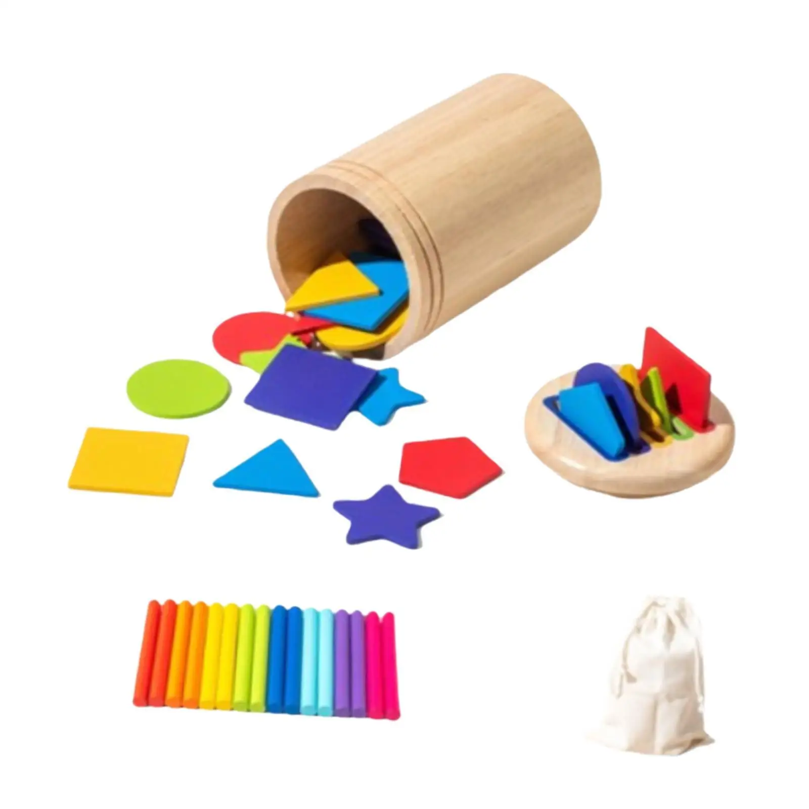 Montessori Toddler Toys Learning Color Sorting Toys Color Sorting Sticks Sorting Cup for Toddlers 2 Year Old Children Kids Gift