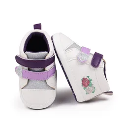 Zapatitos bebé primeros pasos con suela suave - flor bonita y cómoda