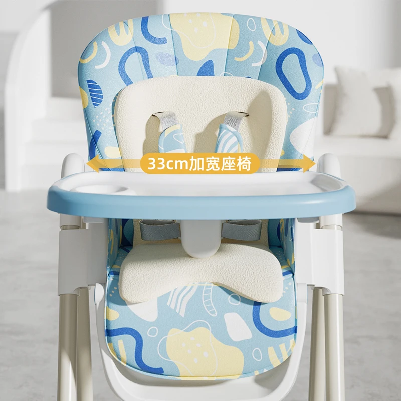 Silla de comedor multifuncional para niños, mesa de comedor plegable para bebé, puede sentarse y acostarse, silla de alimentación ajustable para niños con rueda - imagen 5