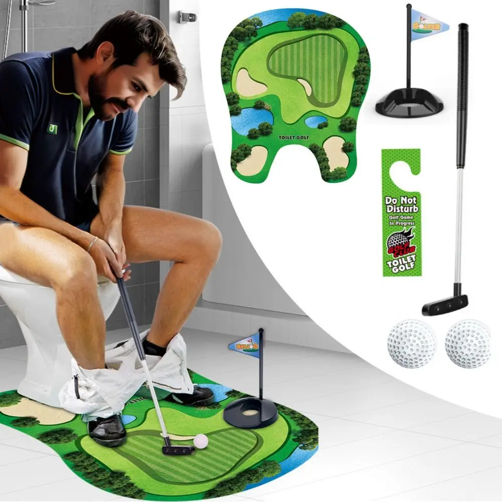 Accesorios de Golf, Mini inodoro, juego de Golf, divertido y creativo, Mini juego de práctica de Golf, juego de deporte de Golf relajante portátil, juguete para niños - imagen 3