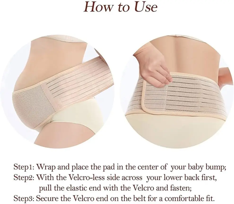 Banda de vientre para maternidad ajustable - Soporte espalda confort - imagen 3