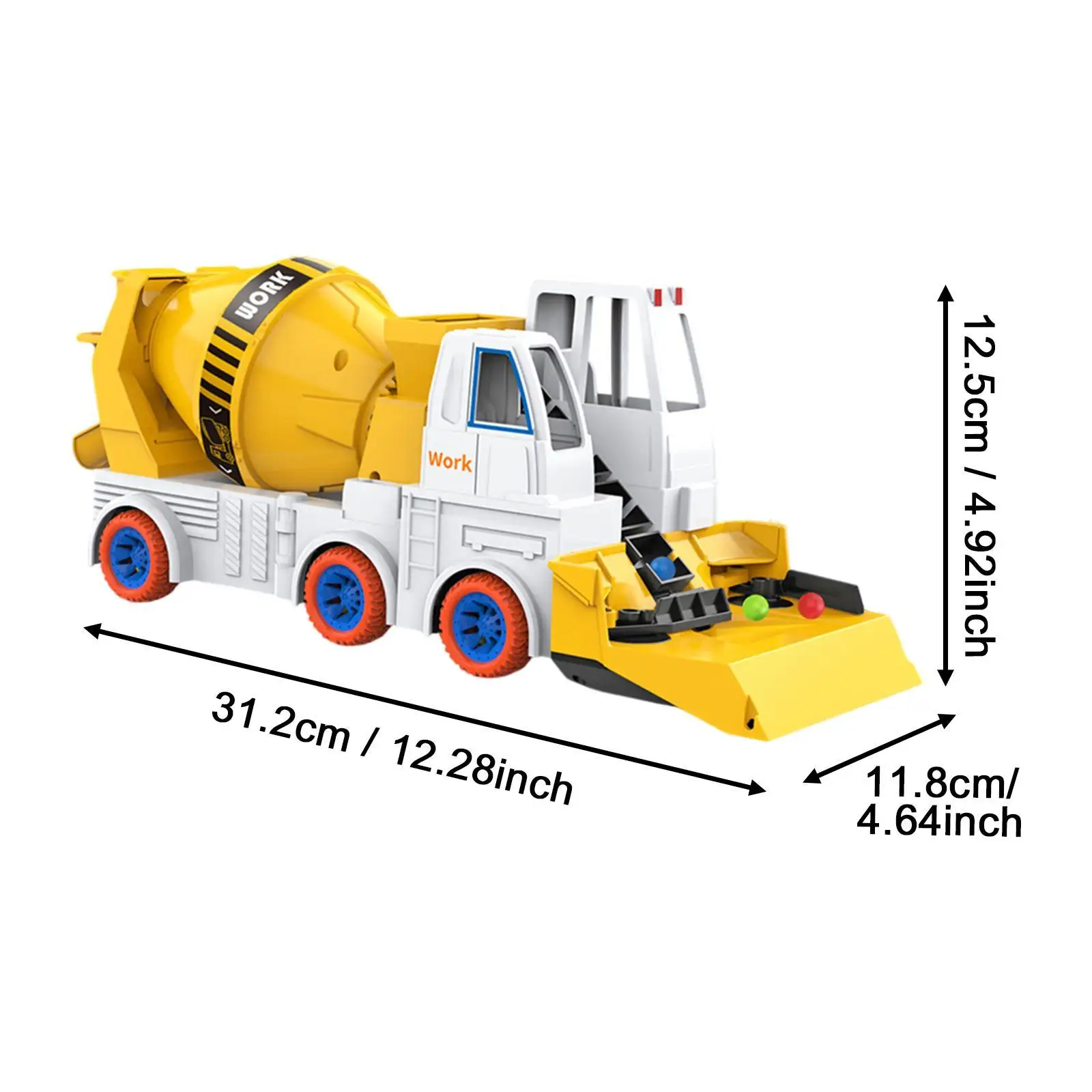 Construction Toy Automatic Bead Sweeper Truck Early Educational Toy Lift Engineering Car Mixer Dump Truck for Holiday Gift