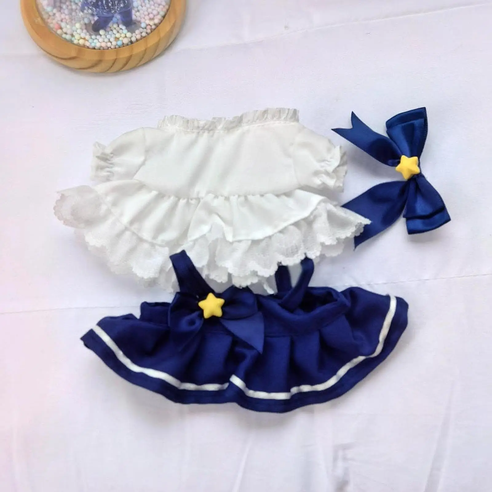 3Pcs Dolls Dress Suit Costume Accessories Lovely Miniature Clothing Soft with