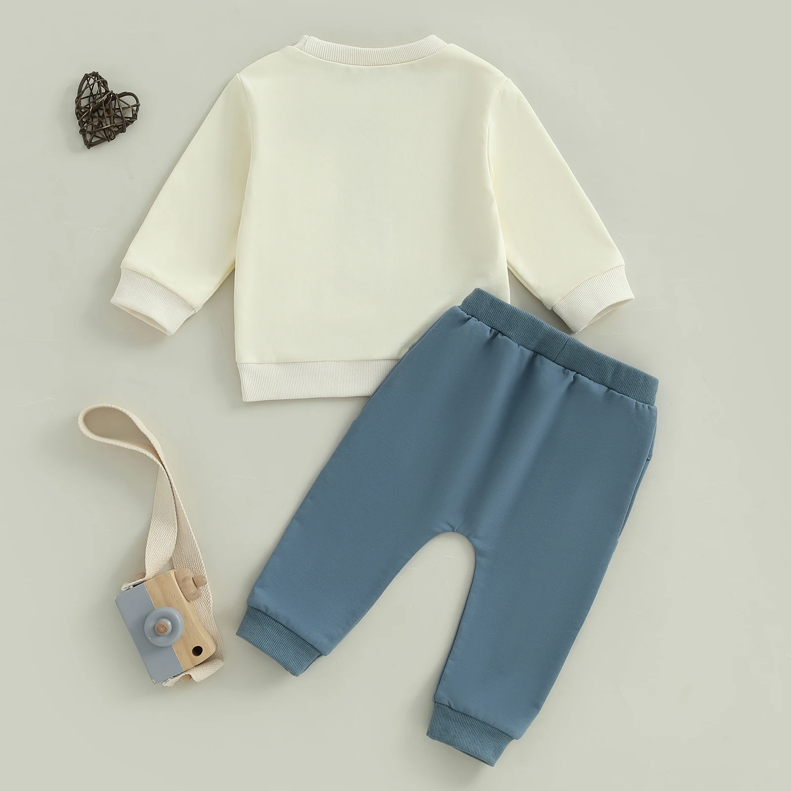 SUNSIOM Conjuntos de cumpleaños para bebés y niños, jersey con estampado de números de manga larga y pantalones de color sólido, conjunto de otoño de 2 piezas - imagen 2