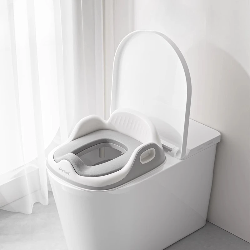 ‌ Adaptador de asiento de inodoro extraíble para niños, manijas de taburete de entrenamiento para ir al baño, anillo de cómoda antideslizante, asistente sanitario para niños pequeños - imagen 2
