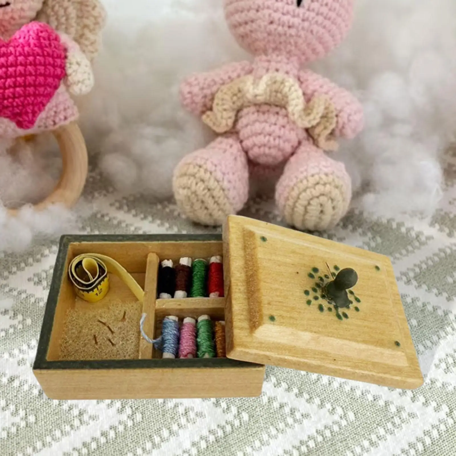 1:12 Dollhouse Sewing Tool Kit Simulation Accessories Toy for Sewing Room
