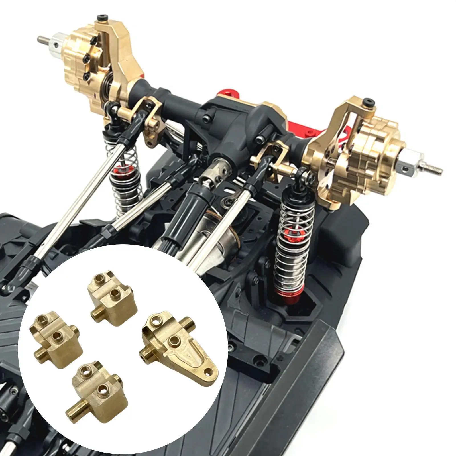 4Pcs Pull Code Seat 1/10 Accessories Upgrade CNC Front Rear Rod Holder