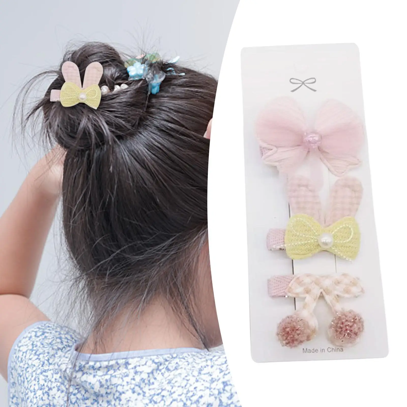 3 Pieces Girls Hair Clips Headwear Hair Bows for Little Girls Toddlers Baby