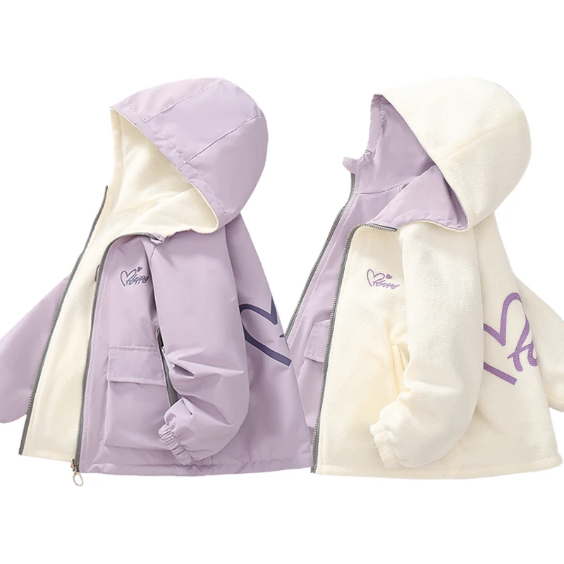 Abrigo reversible de lana acolchado para adolescentes