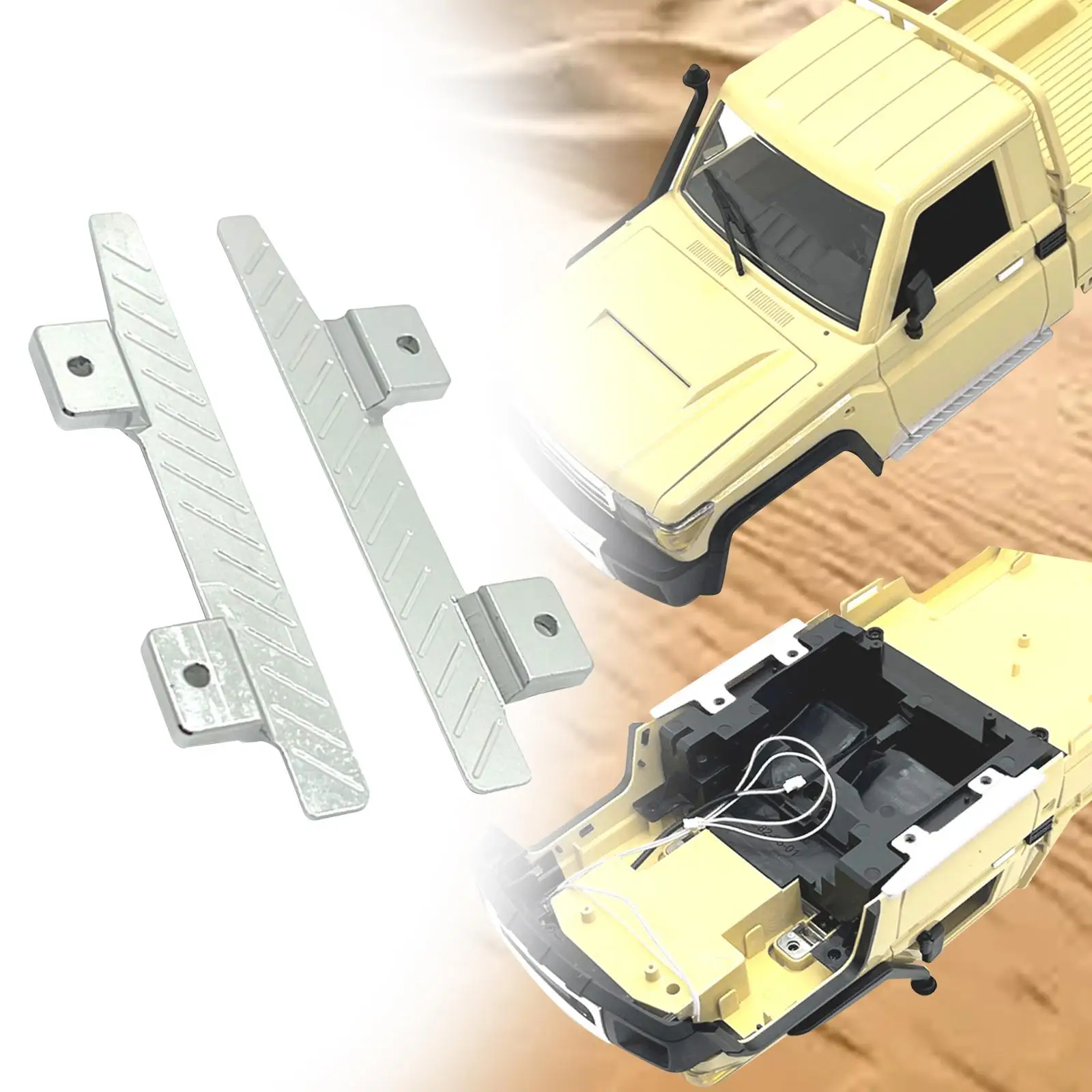 Metal Side Steps Replacement Part RC Car Foot Pedals RC Side Board RC Crawler Side Pedal for MN82 LC79 MN78 1/12 Scale RC Car