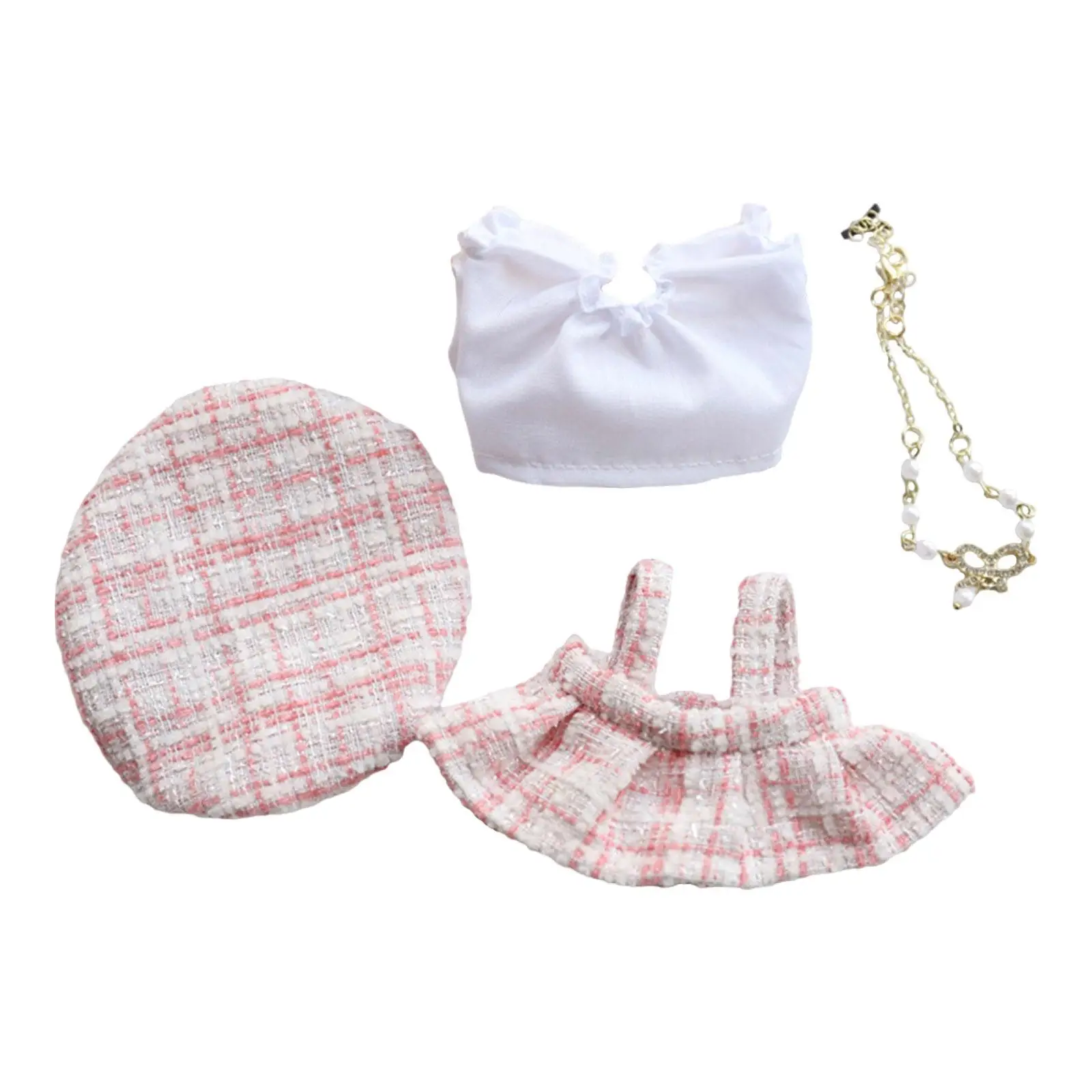 4Pcs 17cm Doll Clothes Set Doll Dress Outifits for Kids 17cm Pendant Doll