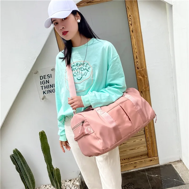 Bolsas de viaje de moda para mujer, bolso deportivo de gran capacidad para hombre, bolso de fin de semana impermeable, bolso de mensajero femenino de viaje seco y húmedo - imagen 2