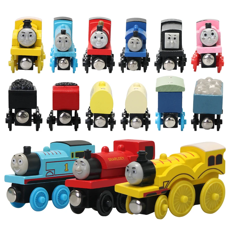 Tren de madera Thomas Molley Gold Diesel – Tren de riel para niños - imagen 2