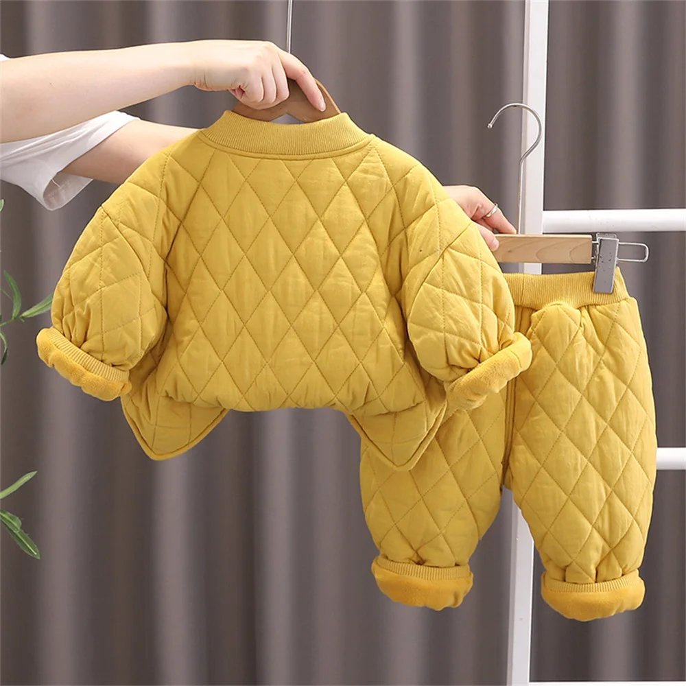 Conjunto infantil de invierno de algodón grueso, abrigo cálido - imagen 5