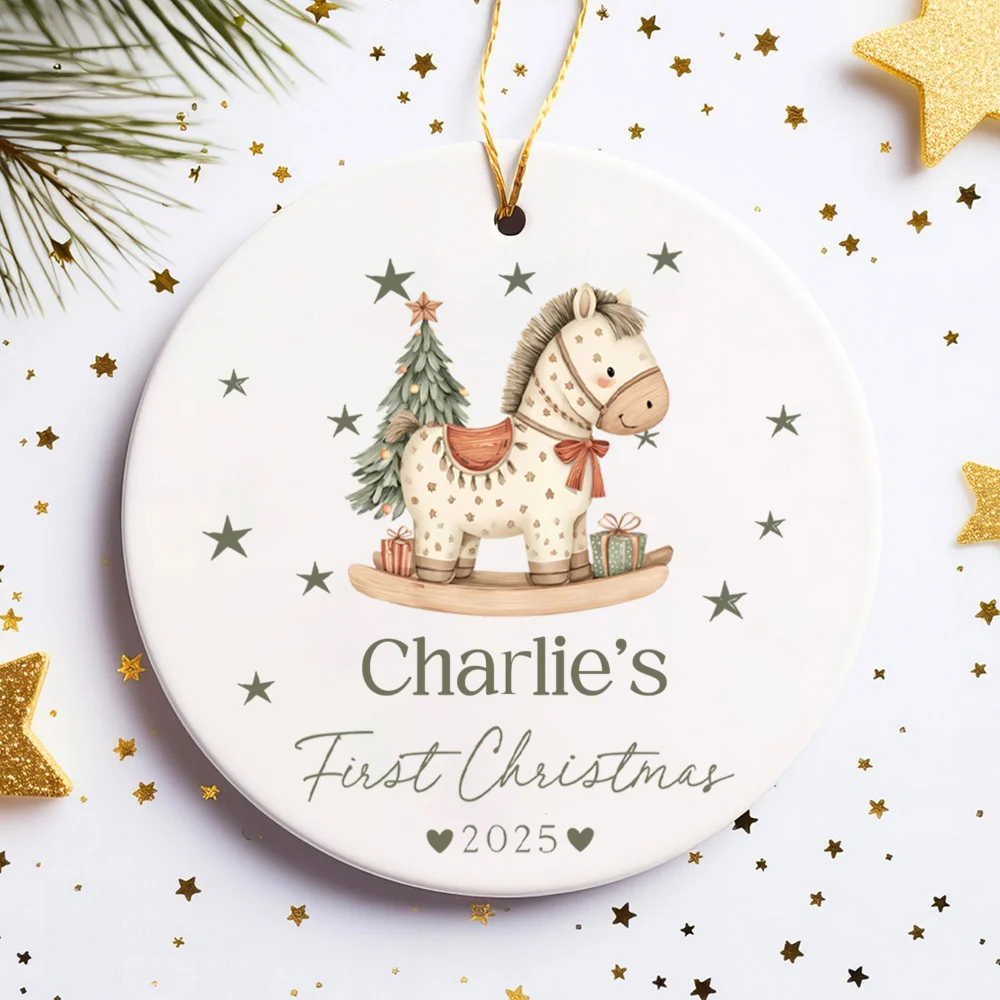 Adorno navideño personalizado para niña – Recuerdo de bebé - imagen 3