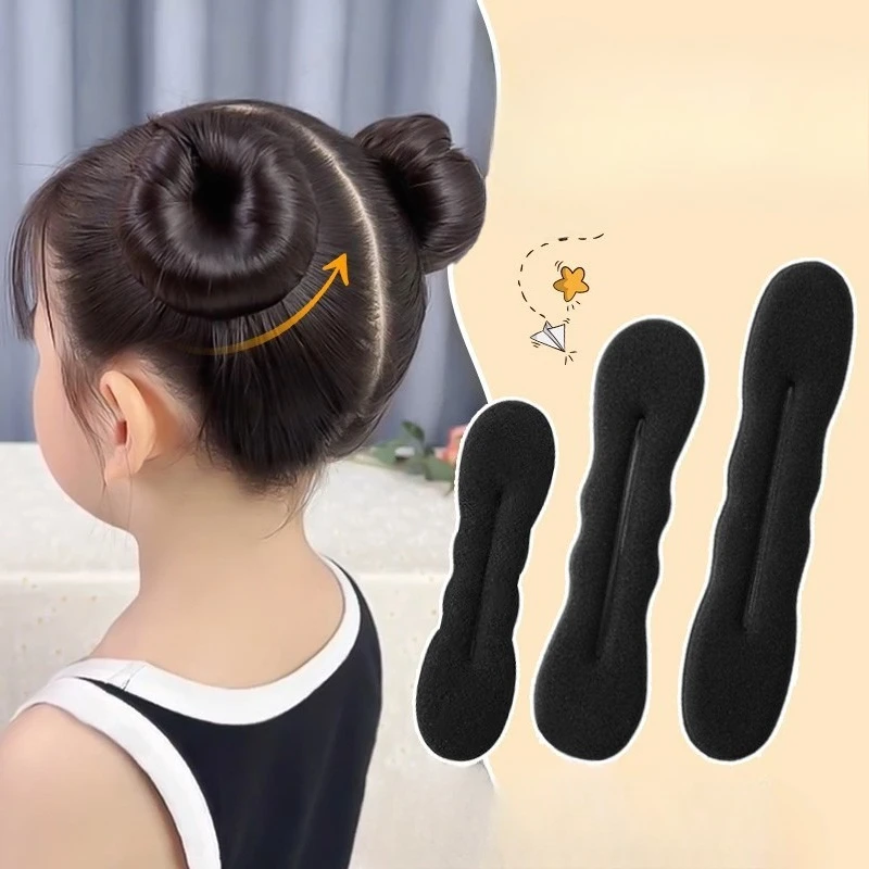 Herramientas de peinado para el cabello con giro francés, peluca, Donuts, bandas para la cabeza, bola, dulce plato, diademas, accesorios mágicos coreanos para el cabello para niños - imagen 2