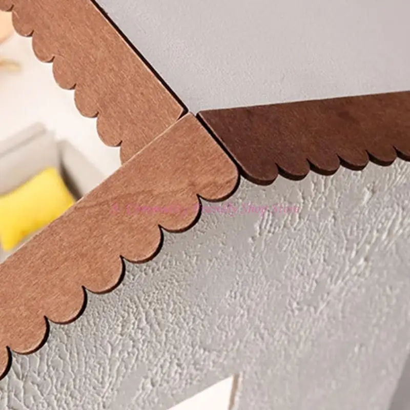 Aleros y tejas de madera miniatura para casas muñecas - imagen 3