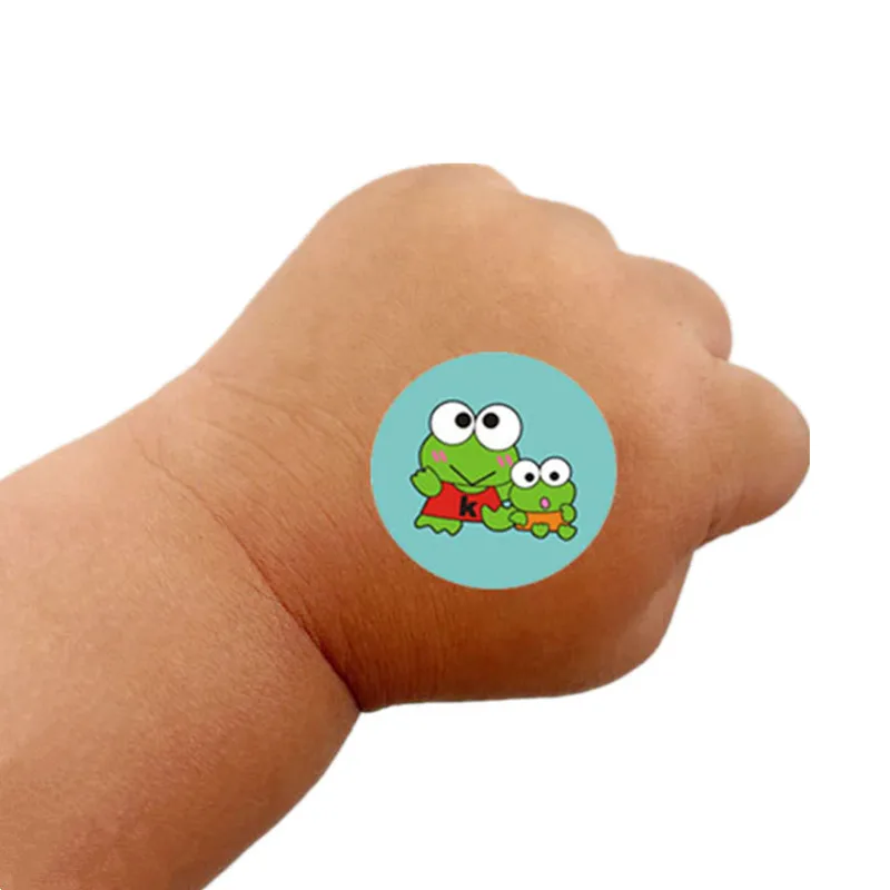 50 unids/set de tirita redonda de dibujos animados para niños, yesos para heridas de vacunación, parches para vendaje, tiras, vendajes adhesivos - imagen 3