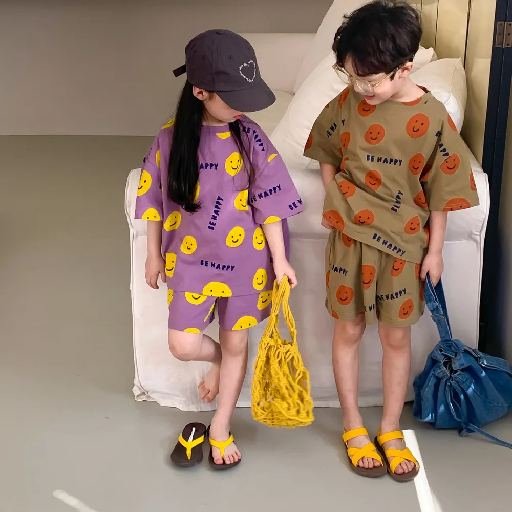 Pantalones cortos infantiles estilo coreano con estampado sonriente - imagen 5