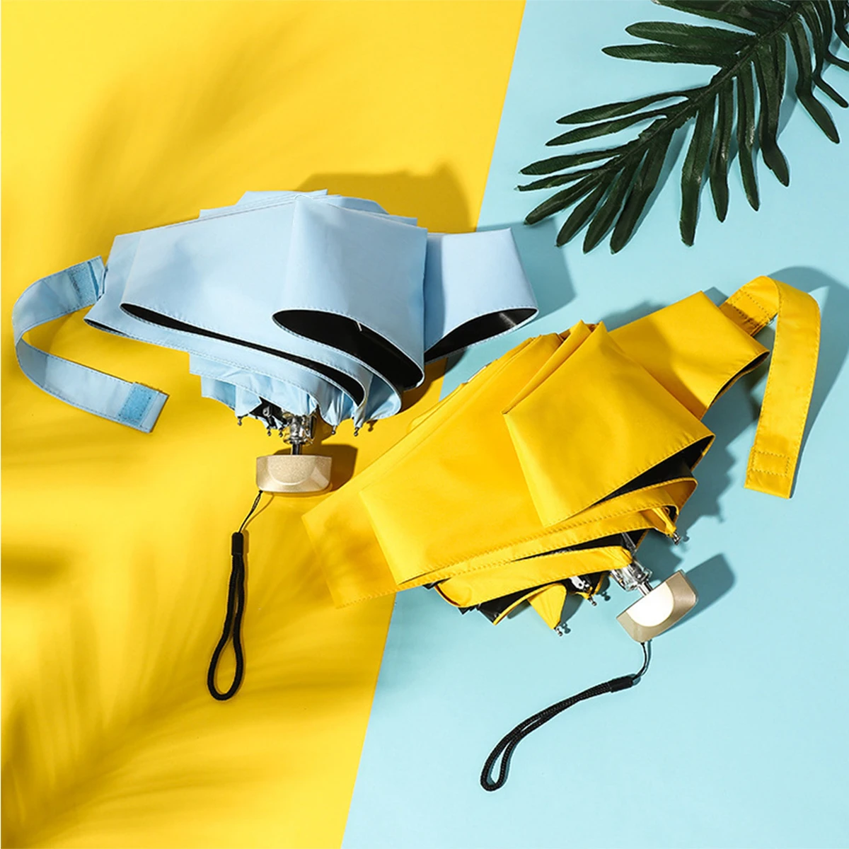 Mini paraguas de bolsillo para lluvia, sombrilla plegable de vinilo con protección ultravioleta UV, parasol de bolsillo, cápsula, 55% de descuento, 1 ud. - imagen 3