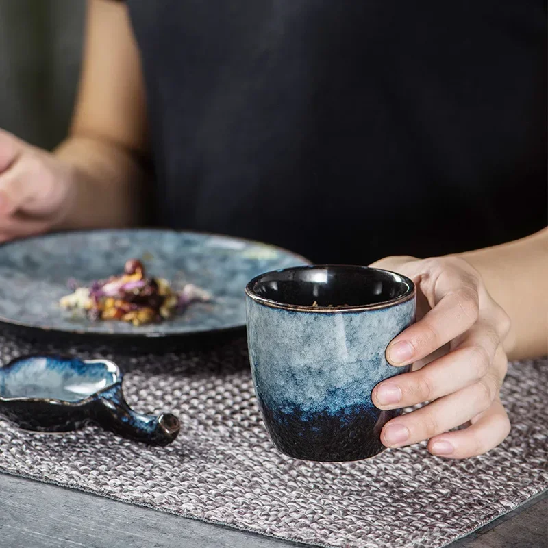 Taza de cerámica japonesa minimalista para té resistente al calor - imagen 3