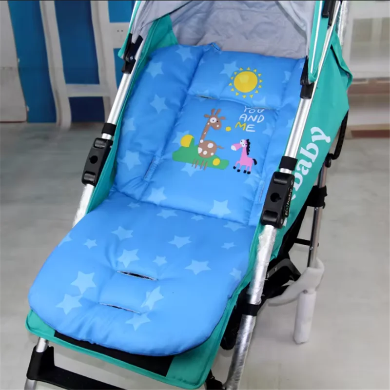 Nuevo cojín para asiento de carrito para niños, cojín Universal de algodón para silla de comedor de bebé para las cuatro estaciones, cojín de algodón para cochecito de dibujos animados - imagen 2