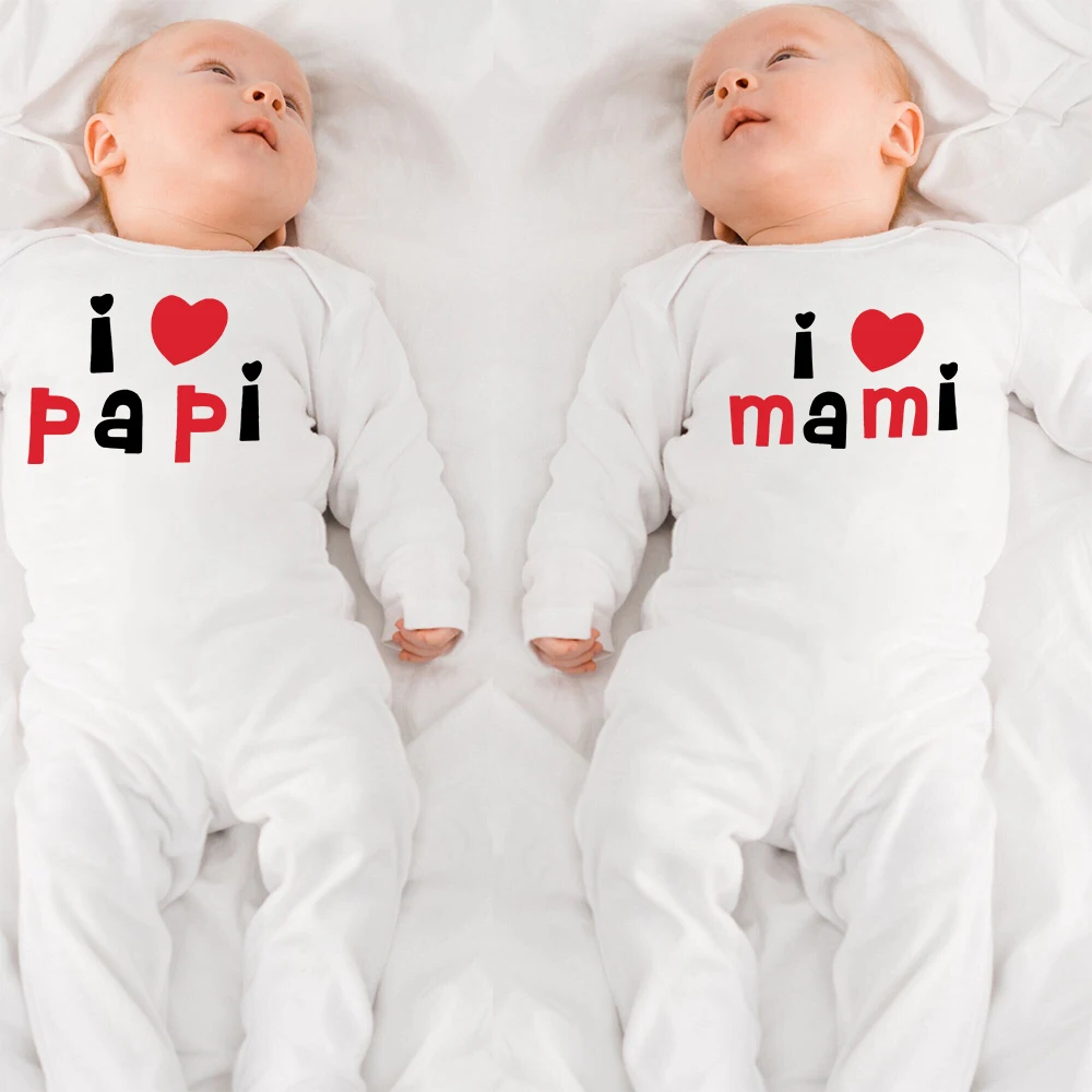 Traje de dormir I Love Papi para bebé, ropa de dormir para bebé, recién nacido, regalo de Ducha