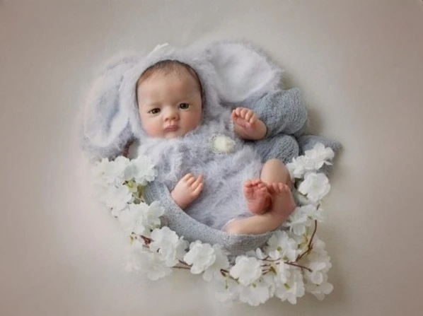 NPK-Kit de muñeca Reborn sin terminar, sin pintar, 19 pulgadas, alta cantidad, piezas de muñeca Jule DIY con cuerpo y ojos de tela - imagen 2