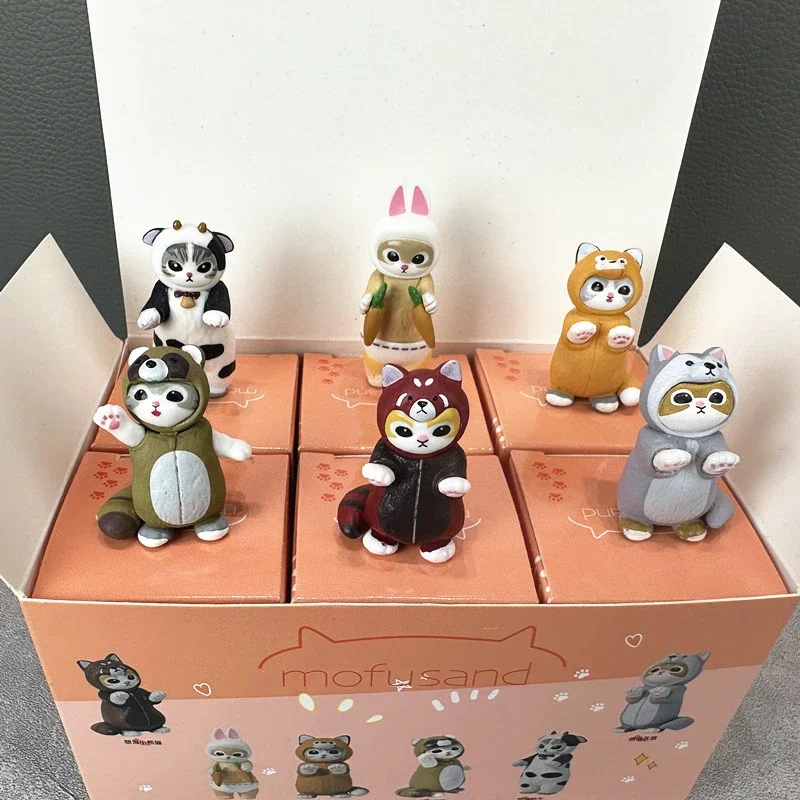 Mofusand-ropa de gatos de imitación de zorro, caja ciega de juguete, figuras de acción bonitas, muñecos de gatito, decoración de escritorio, regalos para niños - imagen 4
