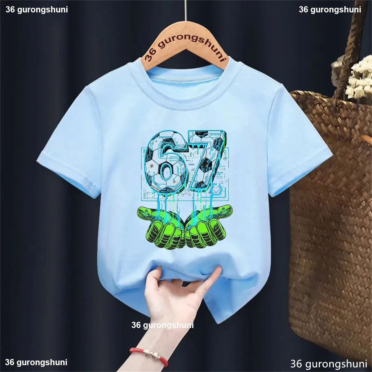 Camiseta Brainrot Six Seven Meme – Futbolista italiano estilo kawaii para niño - imagen 2