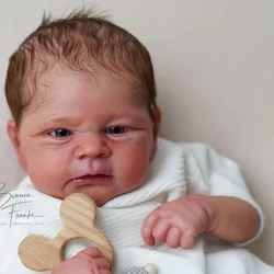 MRB-Kit de muñeca Reborn en blanco de 17 pulgadas, Elijah, realista, sin terminar, sin pintar, Color fresco, Kit de muñeca de vinilo con ojos y cuerpo de tela