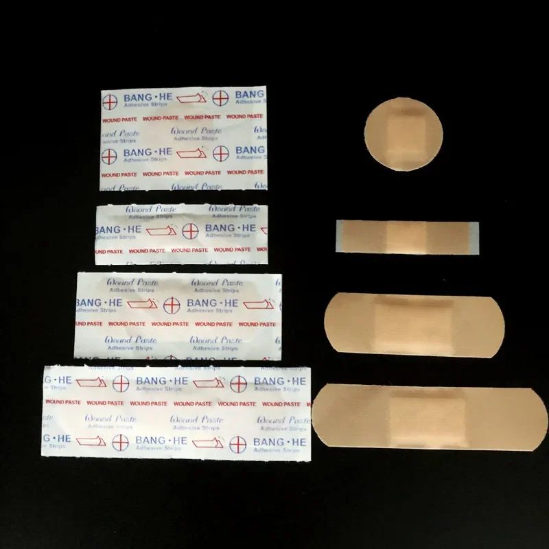 Banda de varias formas para vendaje de heridas, cinta de parche de yeso transpirable para vendajes adhesivos de primeros auxilios, Woundplast, 100 unids/set - imagen 4