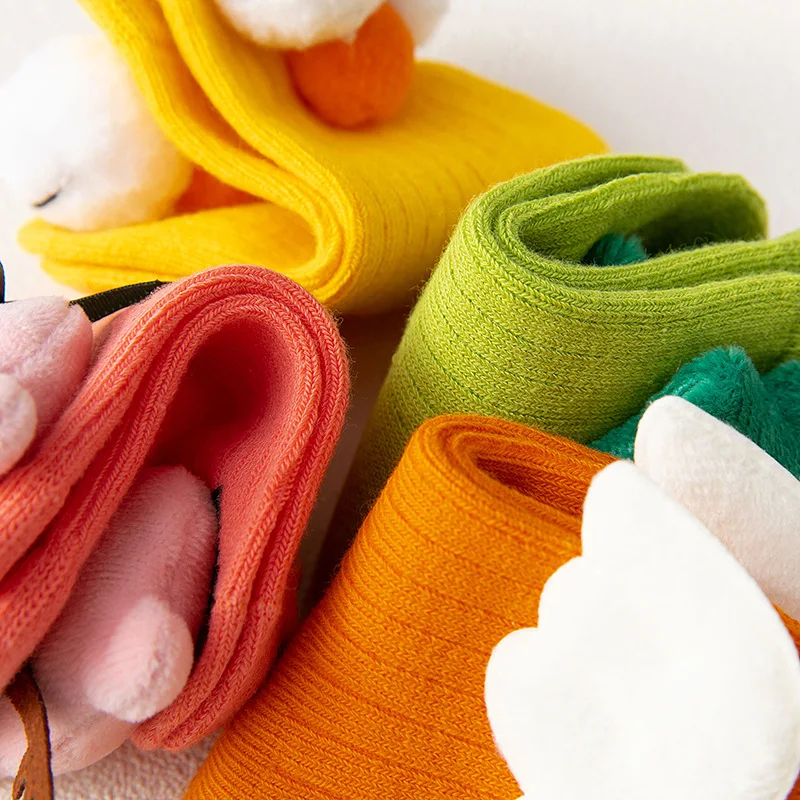 Calcetines coreanos Kawaii para niños y niñas, medias de tubo medio de dibujos animados, Color caramelo, recién nacidos - imagen 3