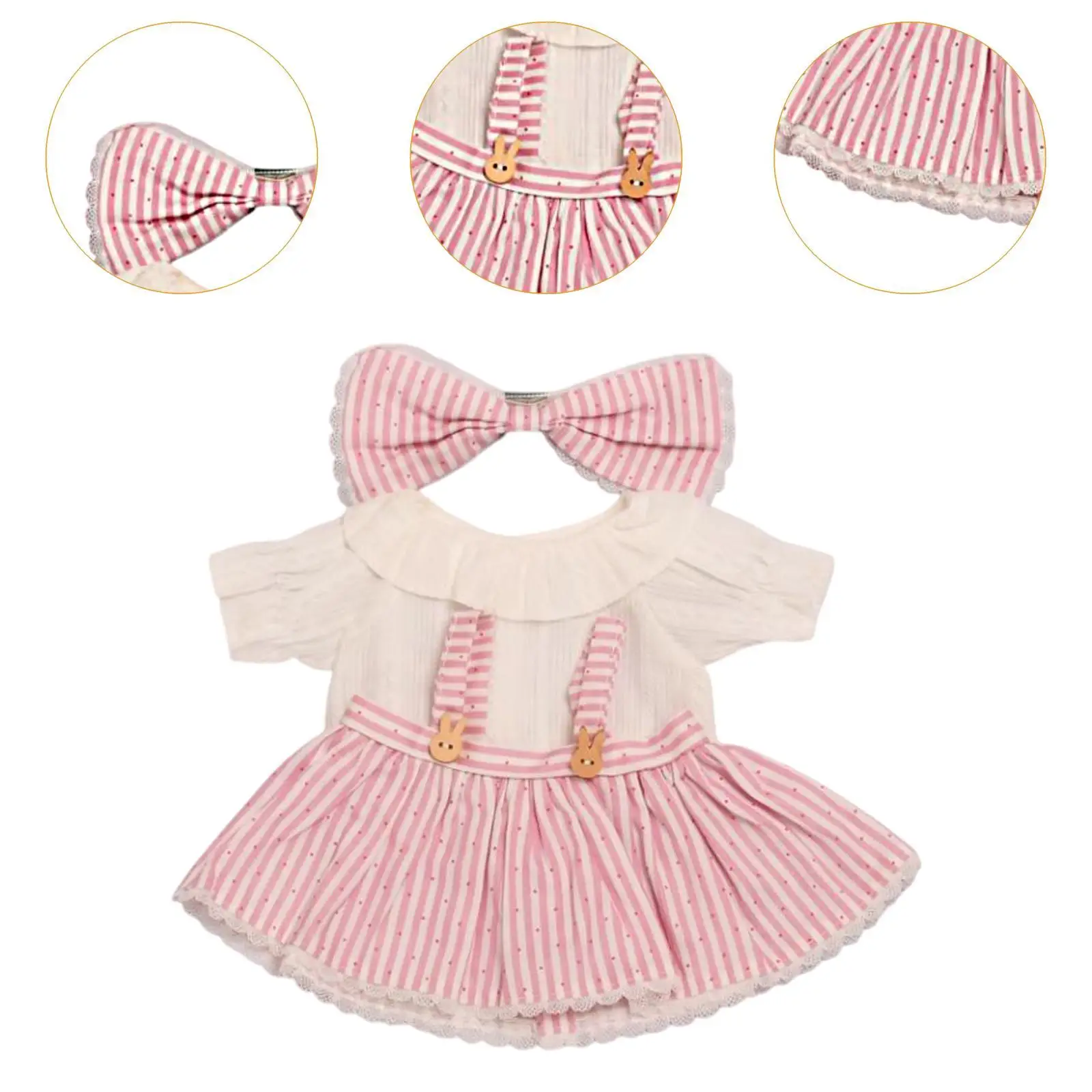 14.96inch Doll Dress Shirt DIY Dress up Make Your Own Dolls Doll Clothes for Preschool Home Decor Role Play Collectible Pretend