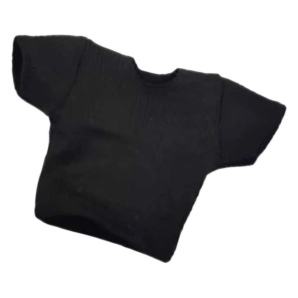 Camisa negra corta estilo hip hop para figuras de acción - imagen 4