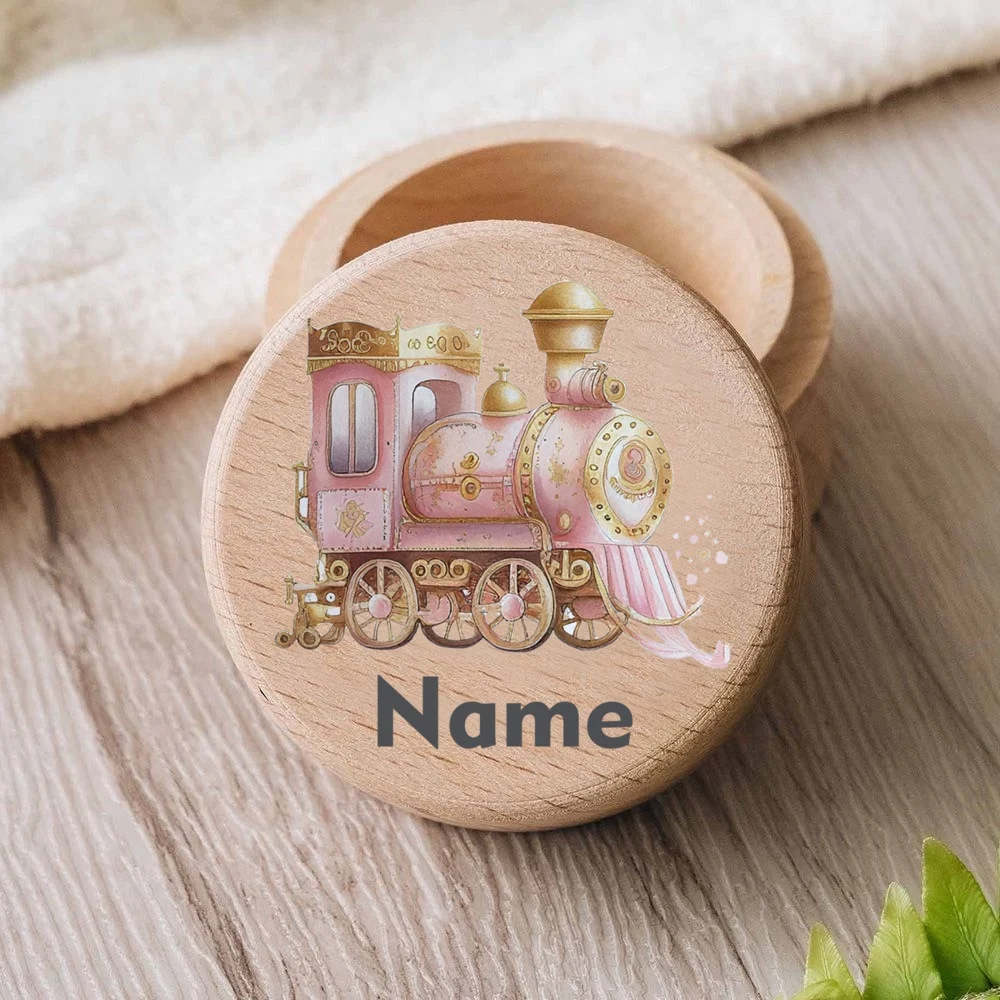 Caja personalizada con nombre grabado, caja para dientes de bebé, recuerdo de dientes, pelo rizado Umbilical, cajas de recogida de madera, regalo para Baby Shower - imagen 5