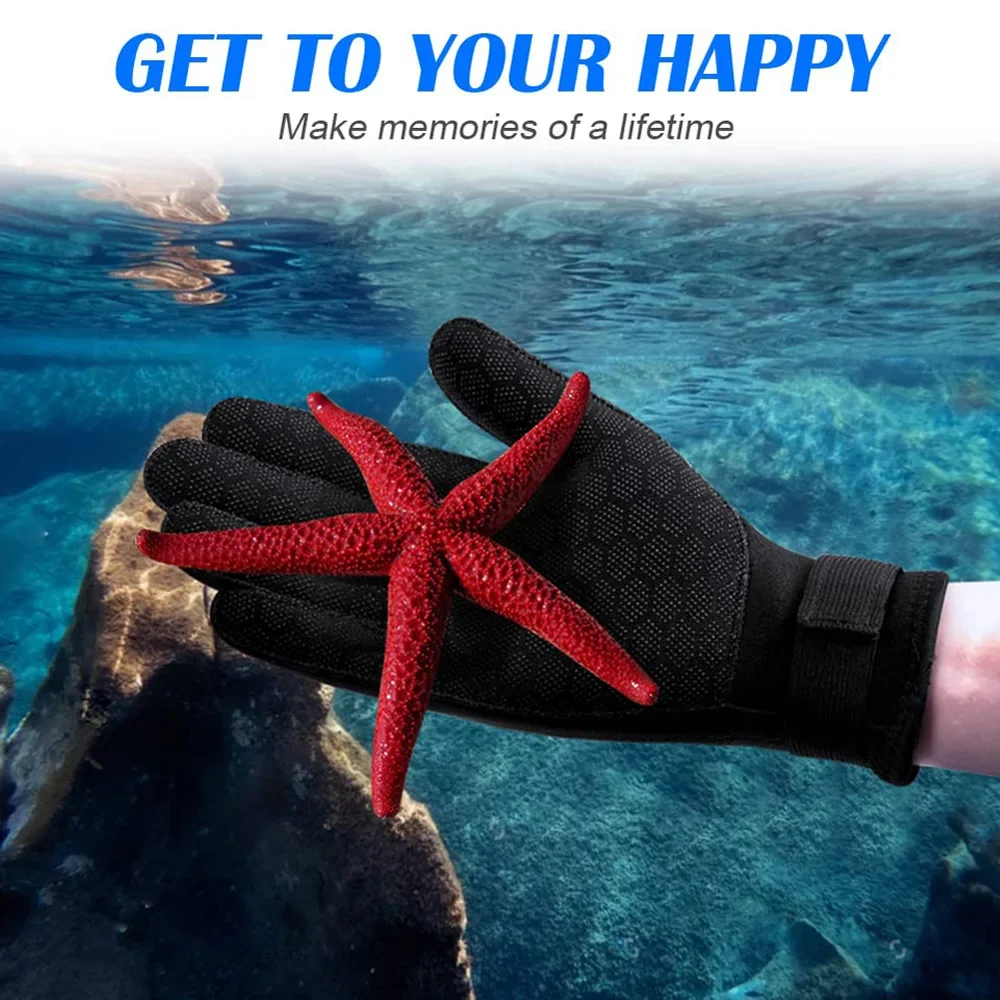Guantes de buceo, guantes de traje de neopreno para surf, 3mm, térmicos, antideslizantes, flexibles para pesca submarina, natación, Rafting, kayak, remo - imagen 5