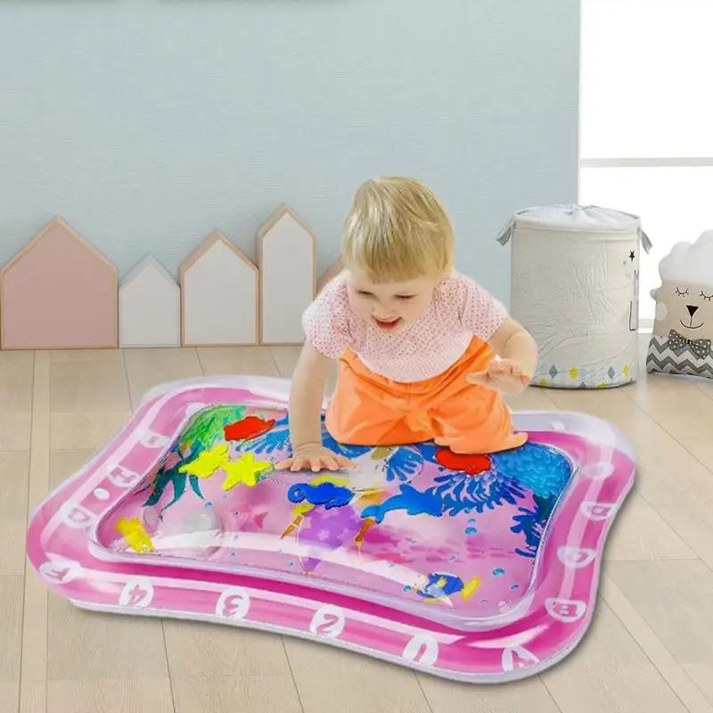 Estera de agua Tummy Time, estera inflable helada para juegos acuáticos, almohadilla de refrigeración portátil, cojín de agua, almohadilla de juego para niñas, niños - imagen 2