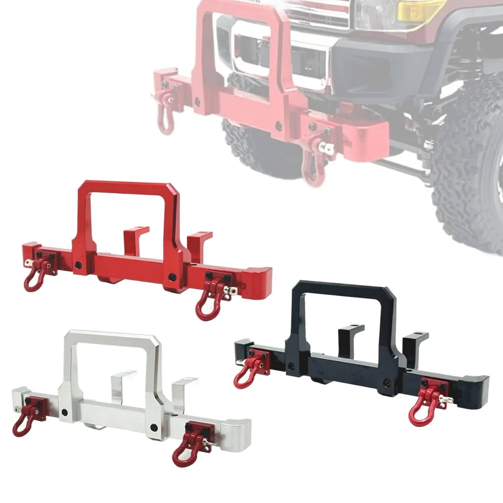 RC Car Metal Front Bumper Modification Assembly RC Model Vehicle Parts Upgrade Parts Accessory for MN82 LC79 1/12 Scale RC Car