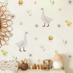 Vinilos decorativos infantiles de estrellas y flores para dormitorio