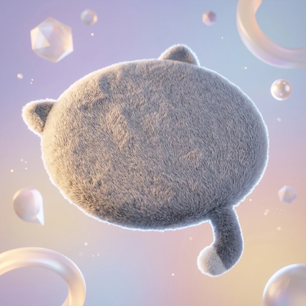 Cojín decorativo infantil de viscoelástica con diseño gatito - imagen 3