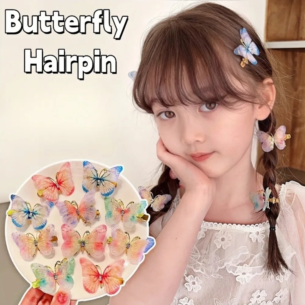 Horquillas mariposa arcoíris – Pasadores de pelo divertidos para niñas