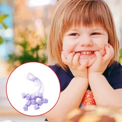 Caja de guardar dientes de bebé, organizador de almacenamiento de dientes de leche púrpura, estuche para collares, regalo de recuerdo para niños, Navidad y cumpleaños, 10 Uds.